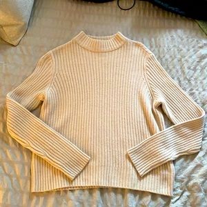 Ribbed High Neck Sweater
